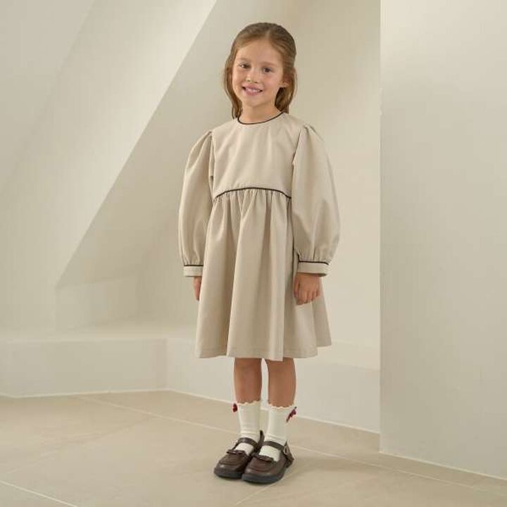 Removable Collar Occasion One-Piece Dress,Gray, medium image number 2