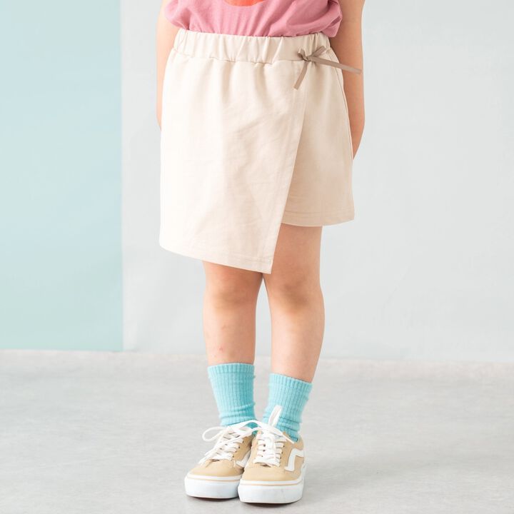 Cut Trapeze Wrap Culottes,Beige, medium image number 3