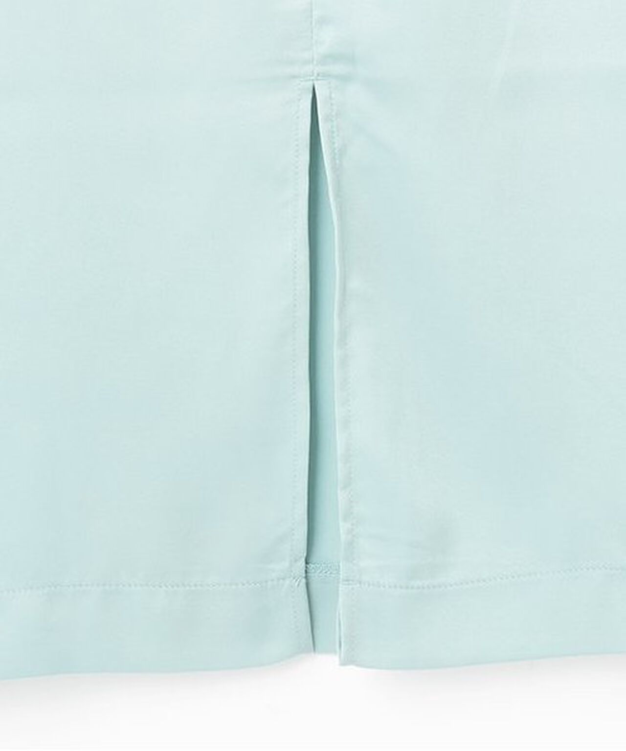 Satin Pencil Skirt,Black, large image number 4