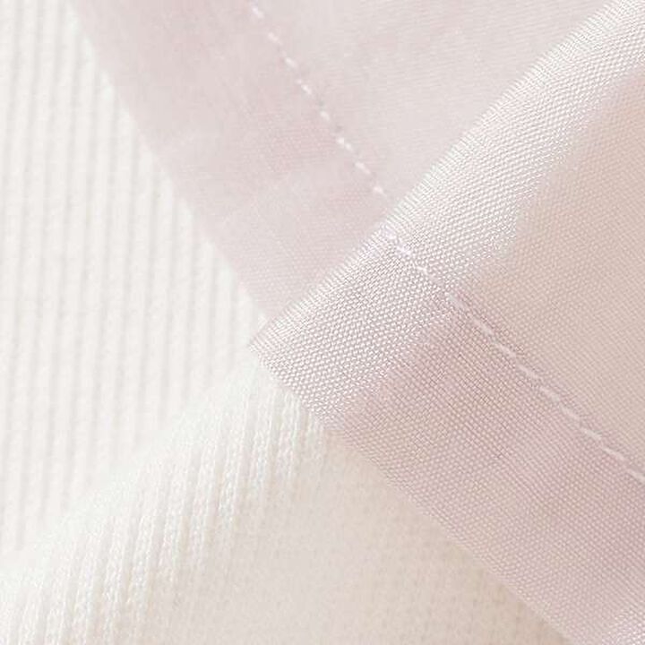 Short-Sleeve Sheer Shirt with Inner Lining,Off white, medium image number 16