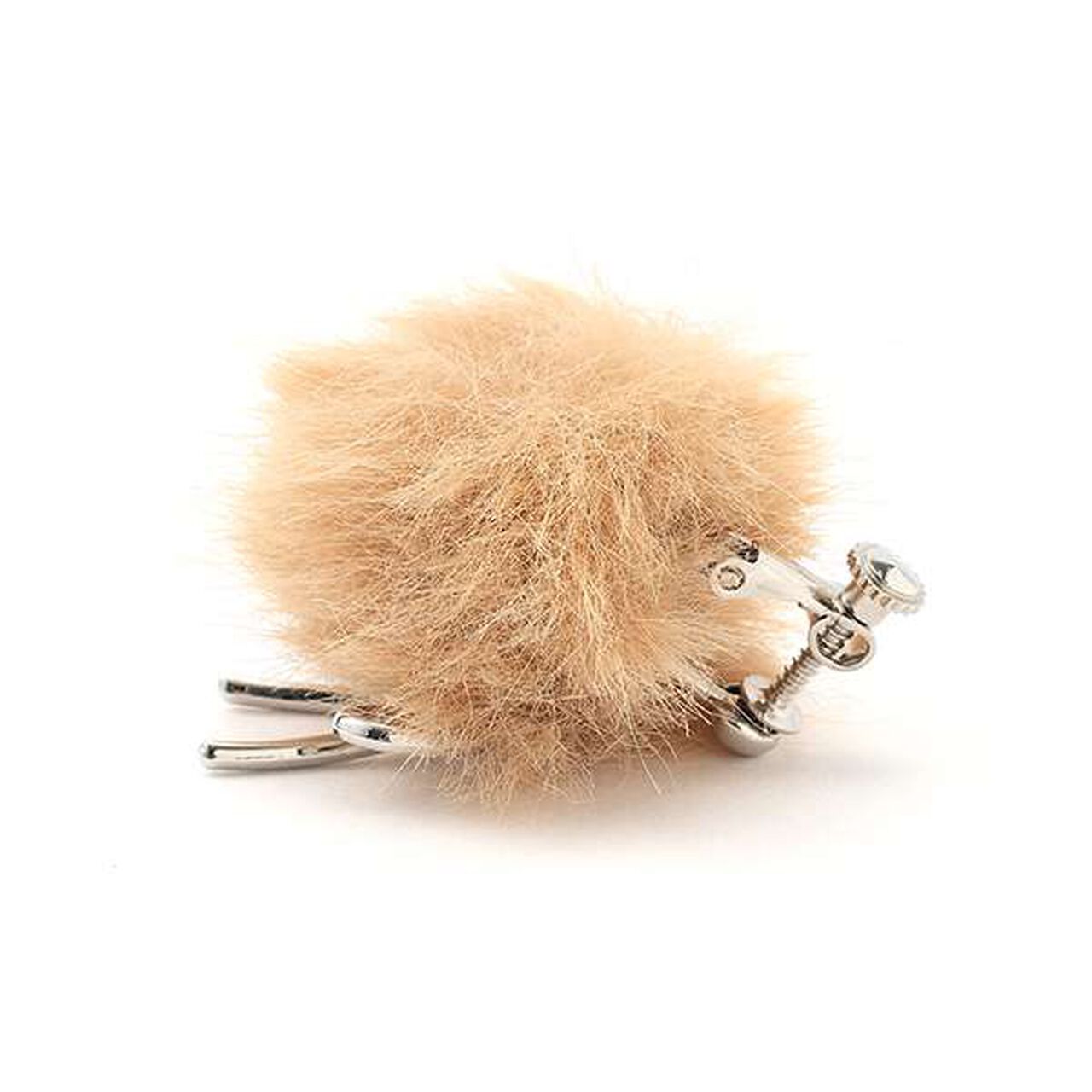 Pom-Pom Earrings,Off white, large image number 1