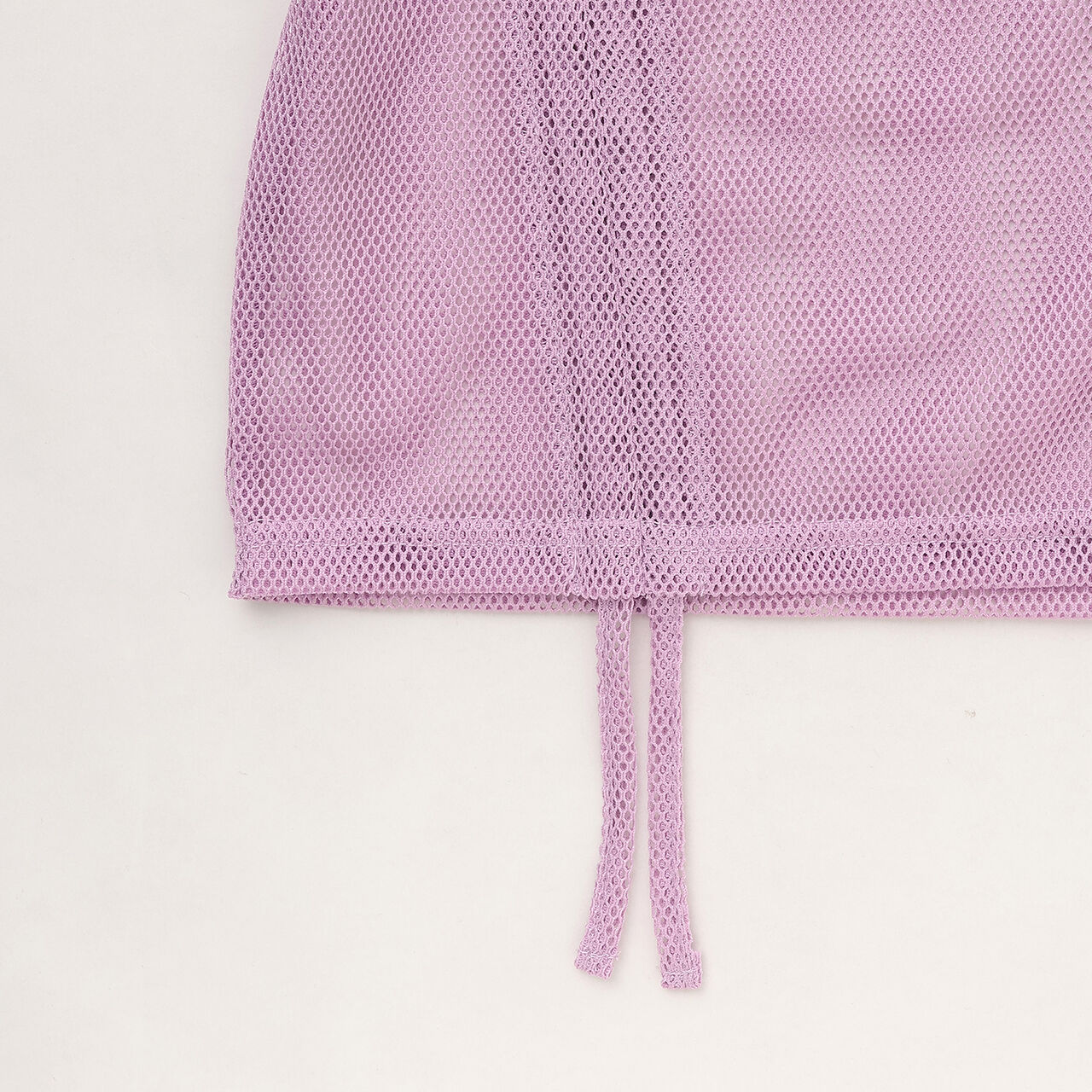 [Inner Lining Included] Mesh Drawstring Short Sleeve T-Shirt,Lavender, large image number 21