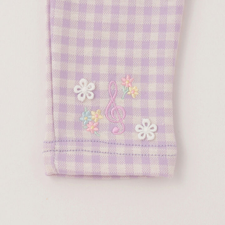 Gingham Check Cut Leggings,Lavender, medium image number 8