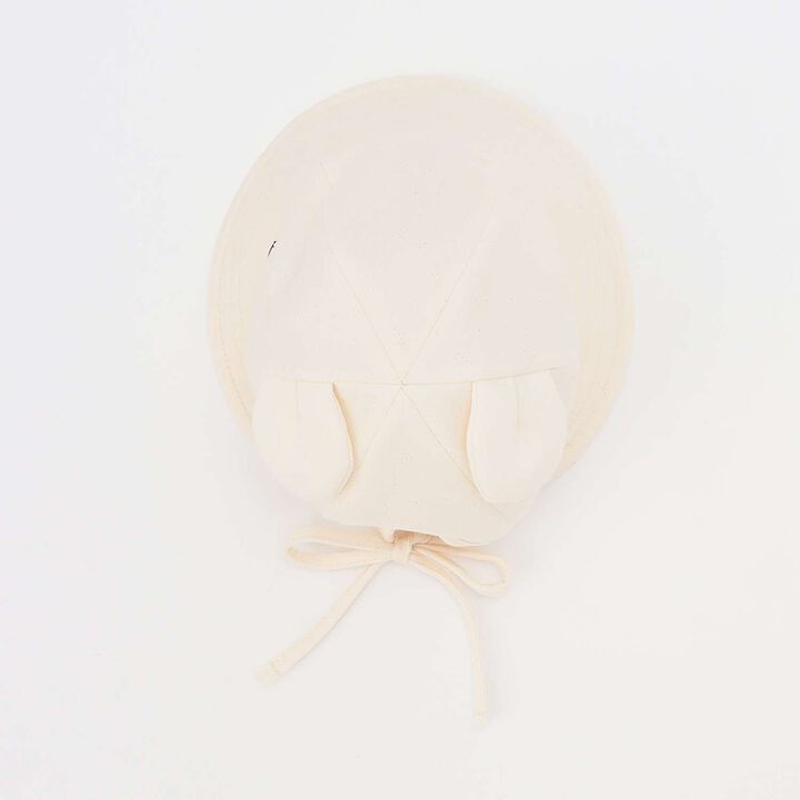 ☆Organic Bear Ear Hat [Made in Japan],Pearl white, medium image number 3