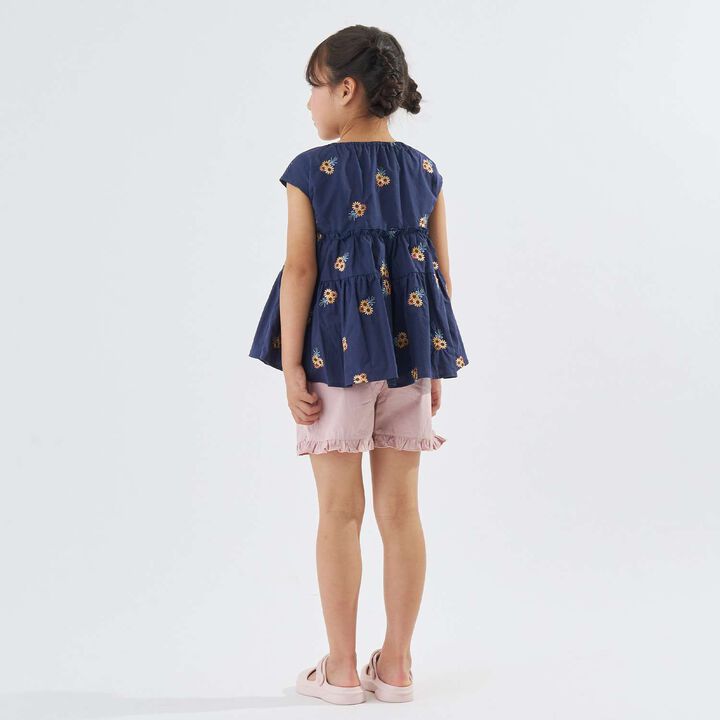 [100% Cotton] Sunflower Embroidered Tunic,Ivory, medium image number 4