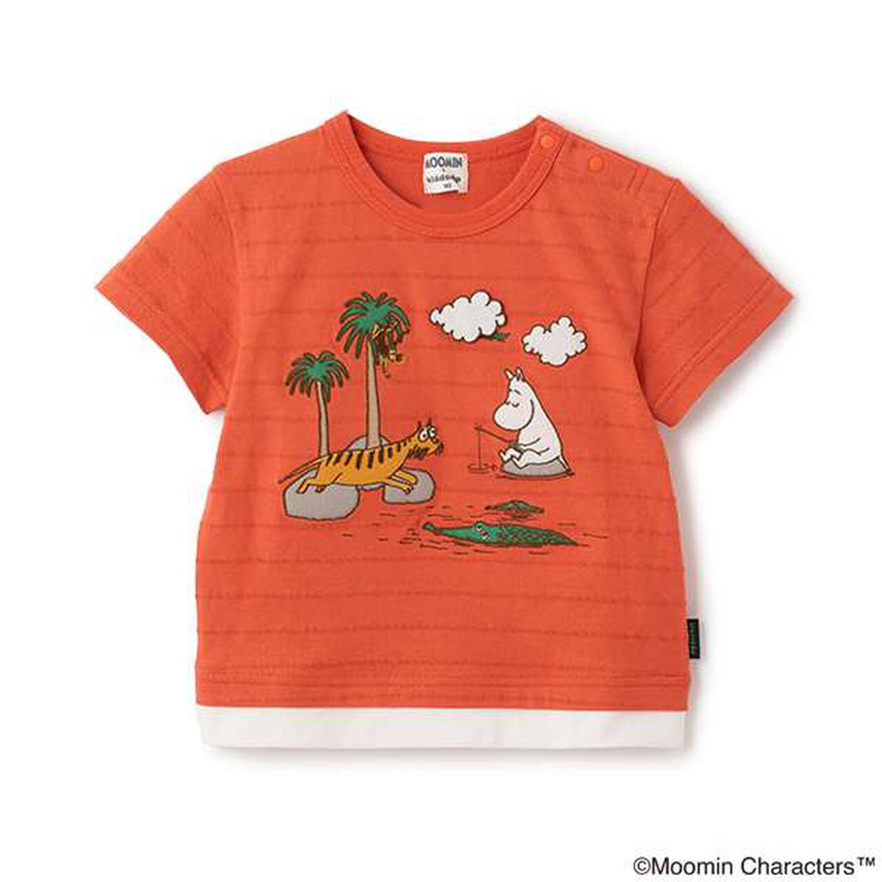 MOOMIN Jungle Embroidery Short Sleeve T-Shirt,Red, large image number 0