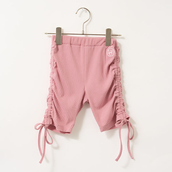 5-Length Shirred Leggings,Moderate pink, medium image number 0