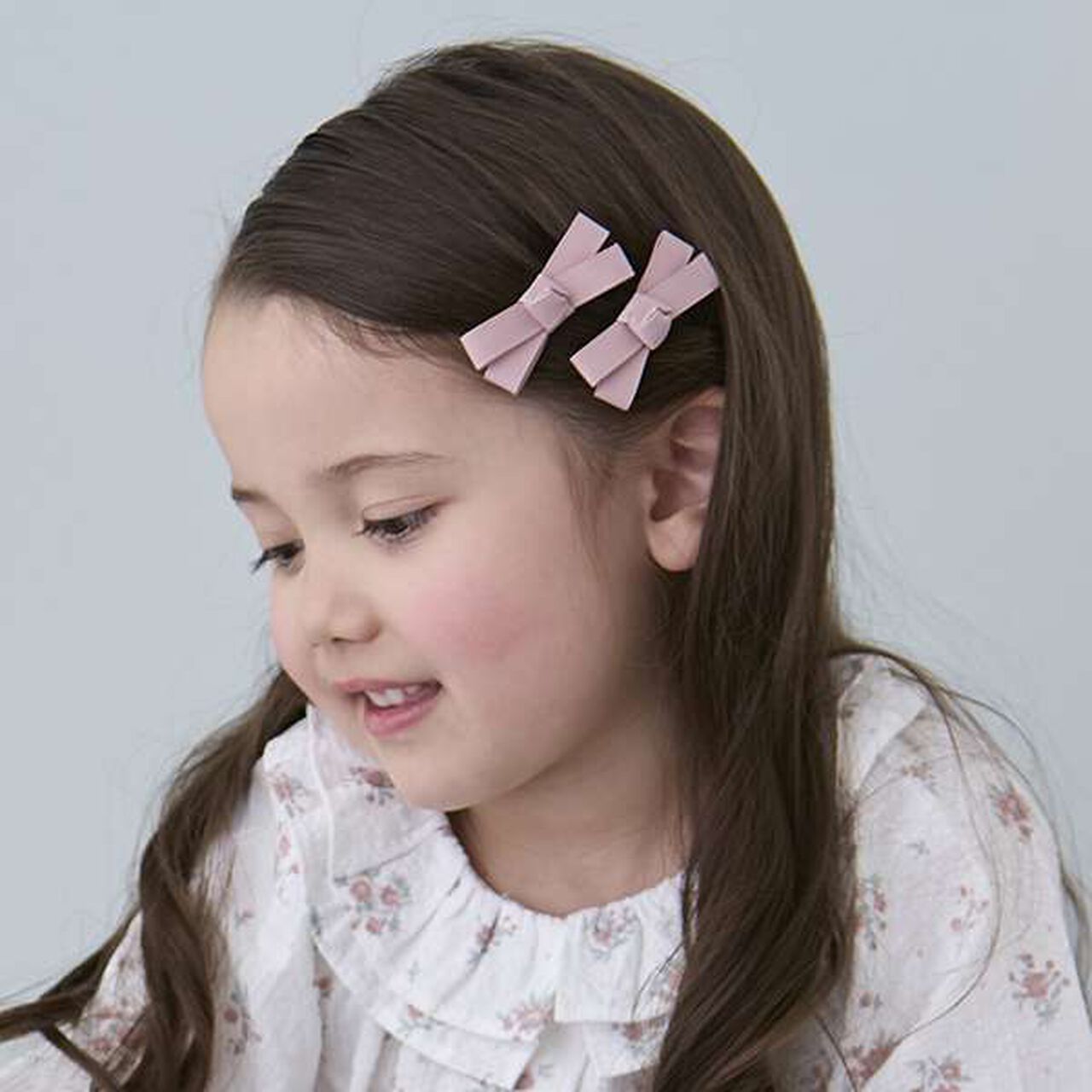 Ribbon Hair Clips 2P,Sax blue, large image number 27