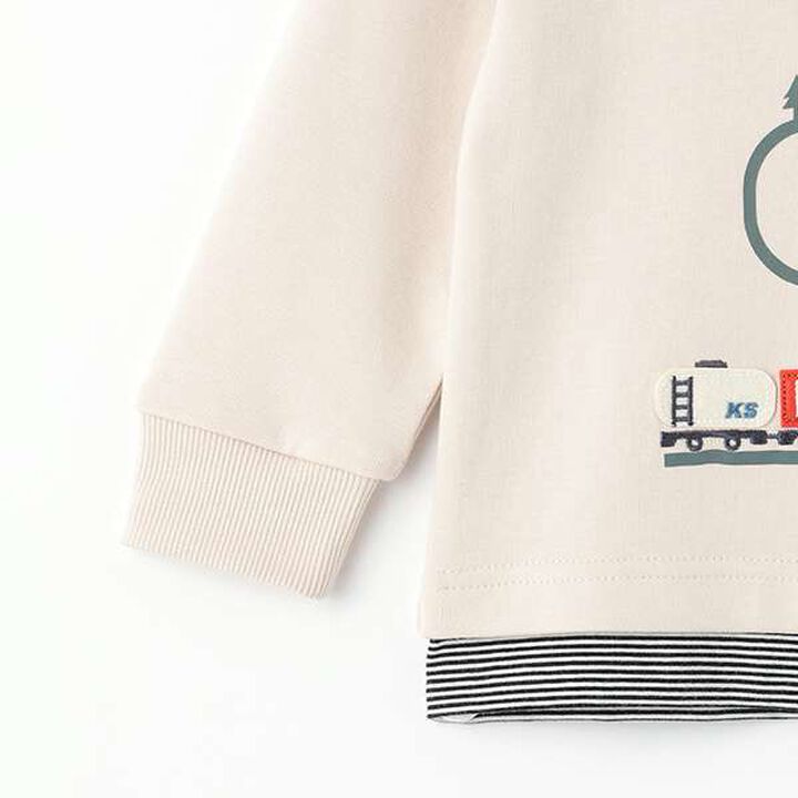 Train Appliqué Stripe Pattern Sweatshirt,Red, medium image number 4