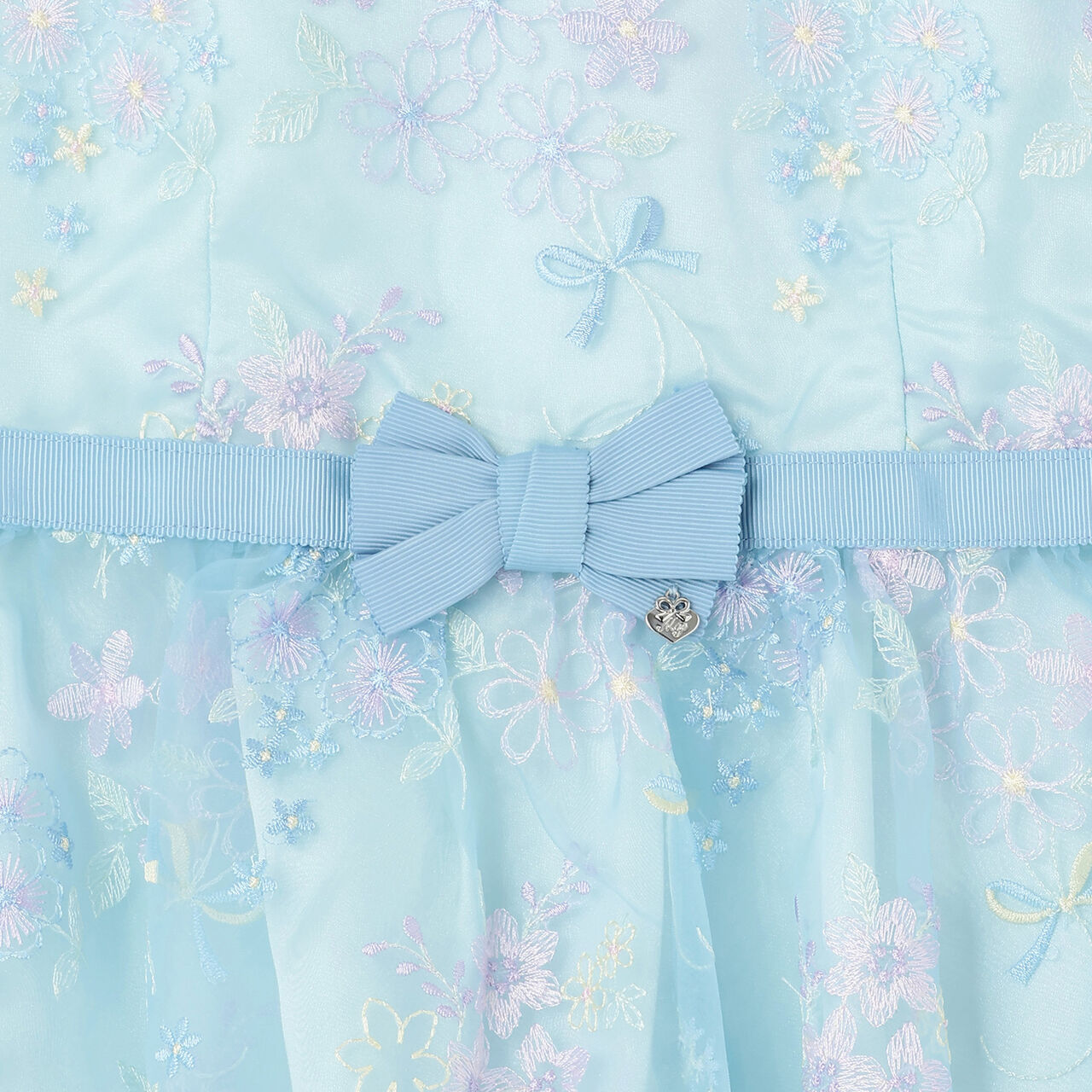 Flower Bouquet Lace Embroidery One-Piece Dress,Light pink, large image number 4