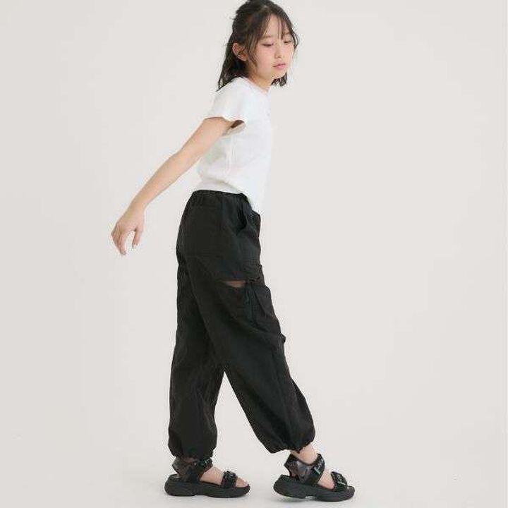 Slit Ribbon Shaka Pants,Black, medium image number 15