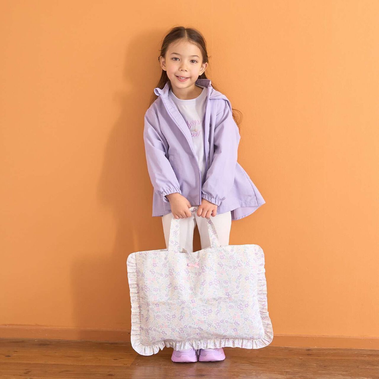 [School-Ready] [Water-Repellent, Anti-Stain, Durable, UV] Frill Lesson Bag with Ribbon,Lavender, large image number 25