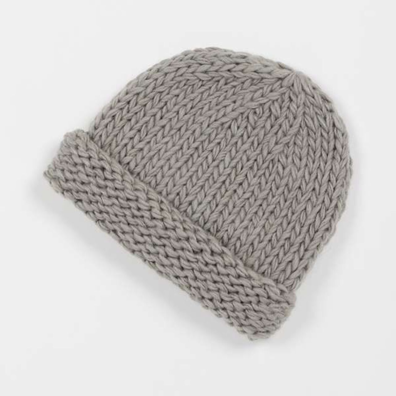 Low Gauge Roll Knit Hat,Lavender, large image number 7