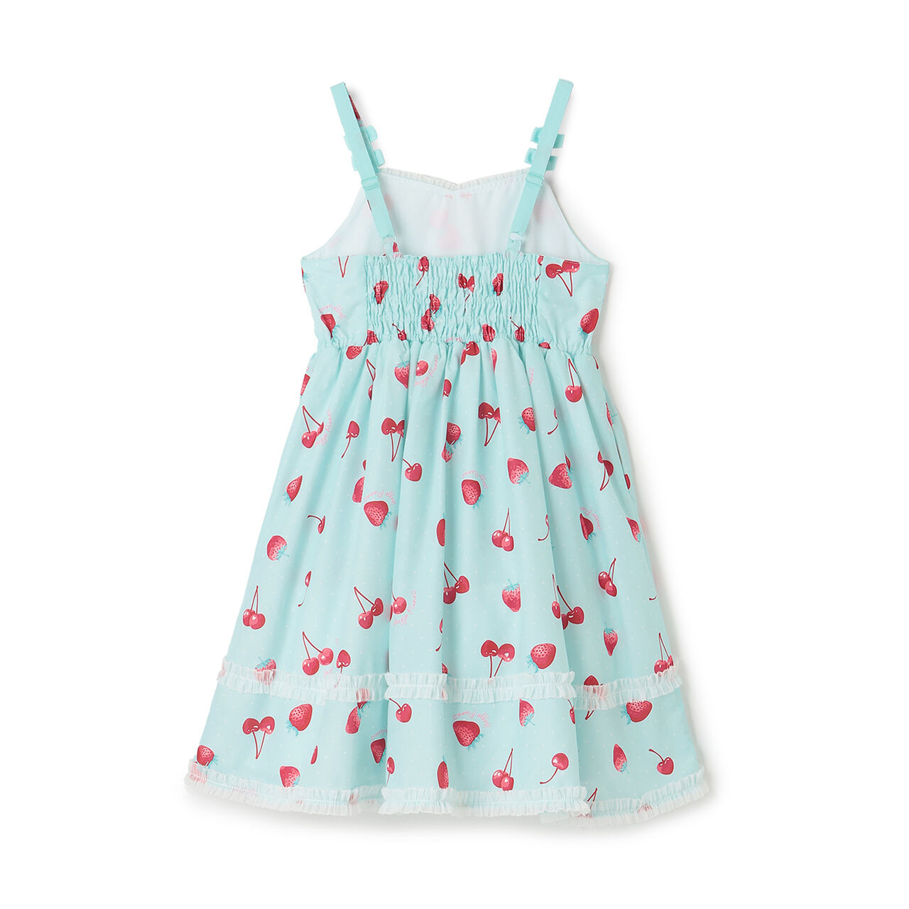 Strawberry Cherry Polka Dot Camisole Dress,Off white, large image number 1