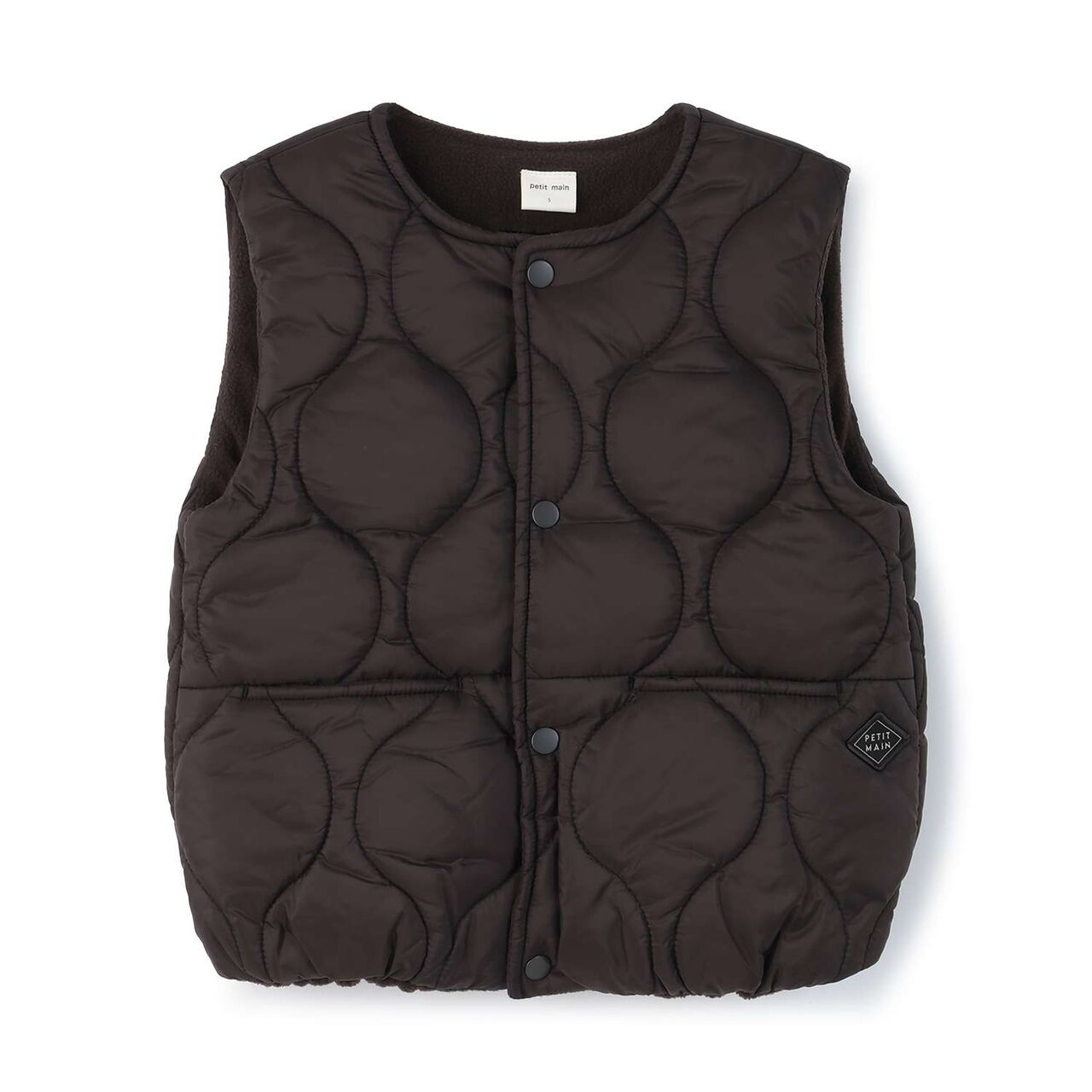 [Water-Repellent] Quilted Vest,Charcoal gray, large image number 8
