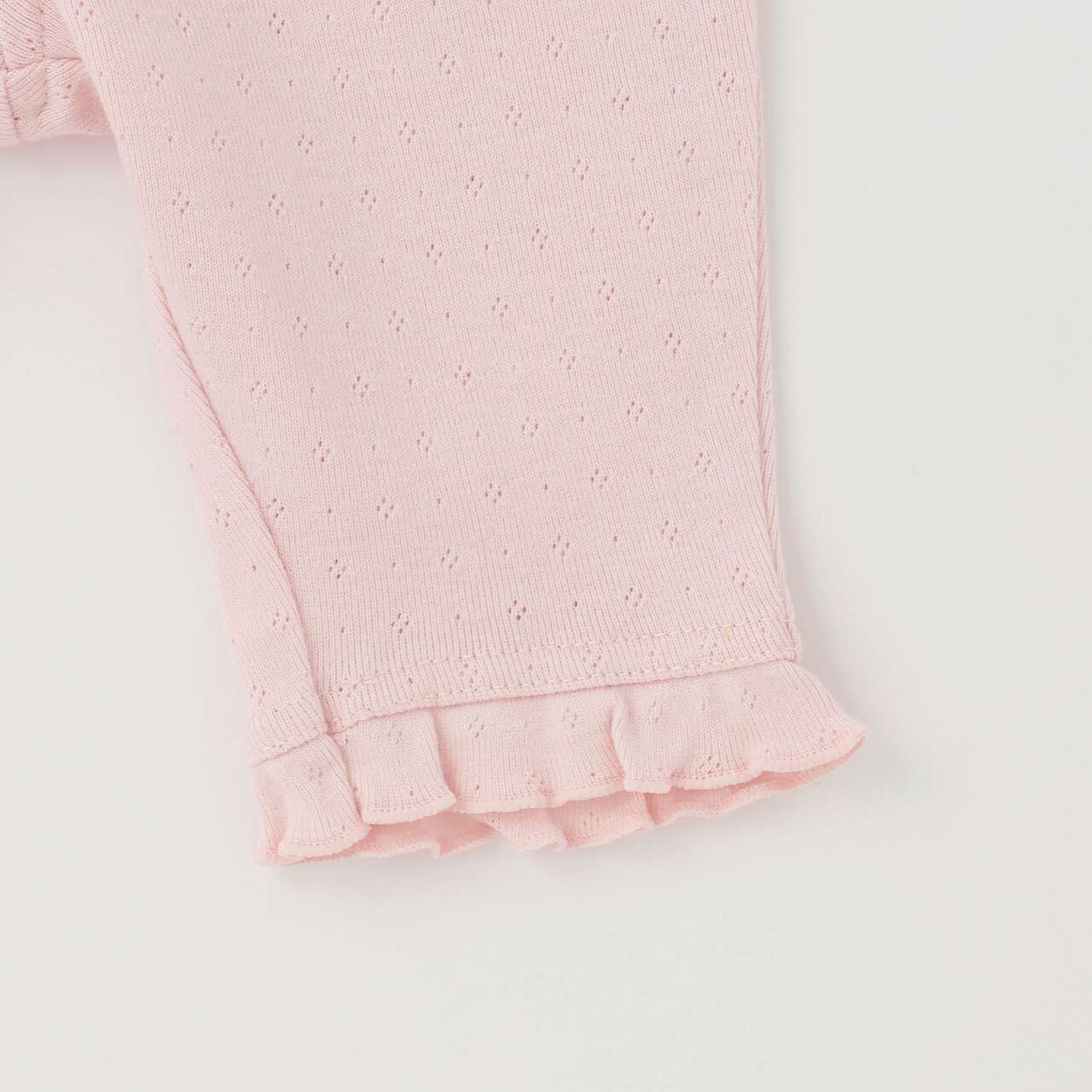 Affordable Hem Frill 3/4 Length Leggings,Off white, large image number 6