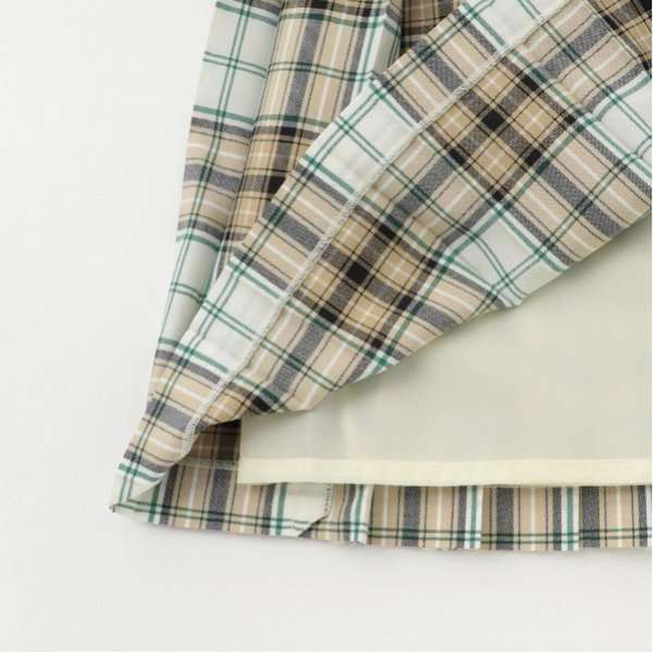 *52cm Length 24-Pleat Check Skirt,Blue, large image number 7