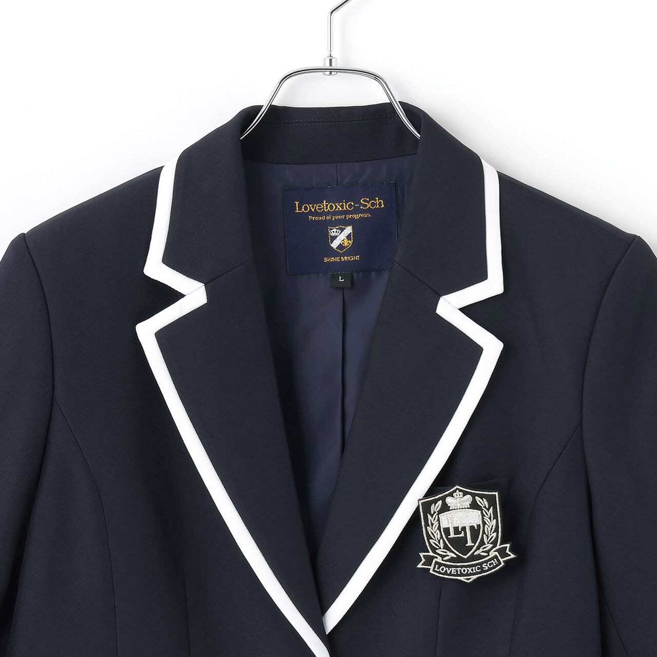 [Graduation Attire] Emblem Line Jacket,Navy, large image number 5