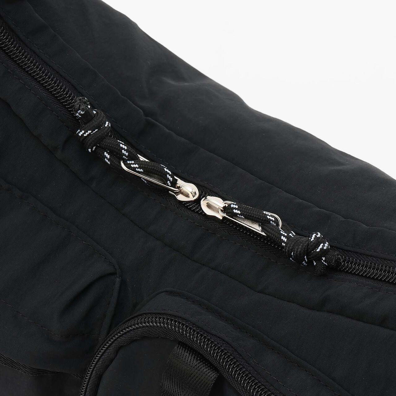 [LTXC] Double Pocket Nylon Shoulder Bag,Black, large image number 8