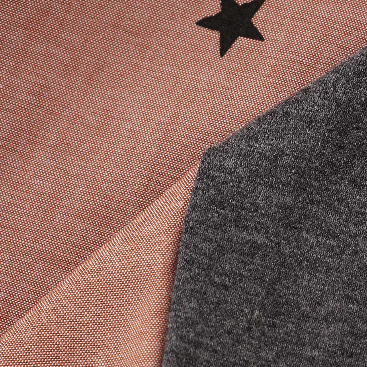 Star Pattern Denim Half Pants,Navy, large image number 5