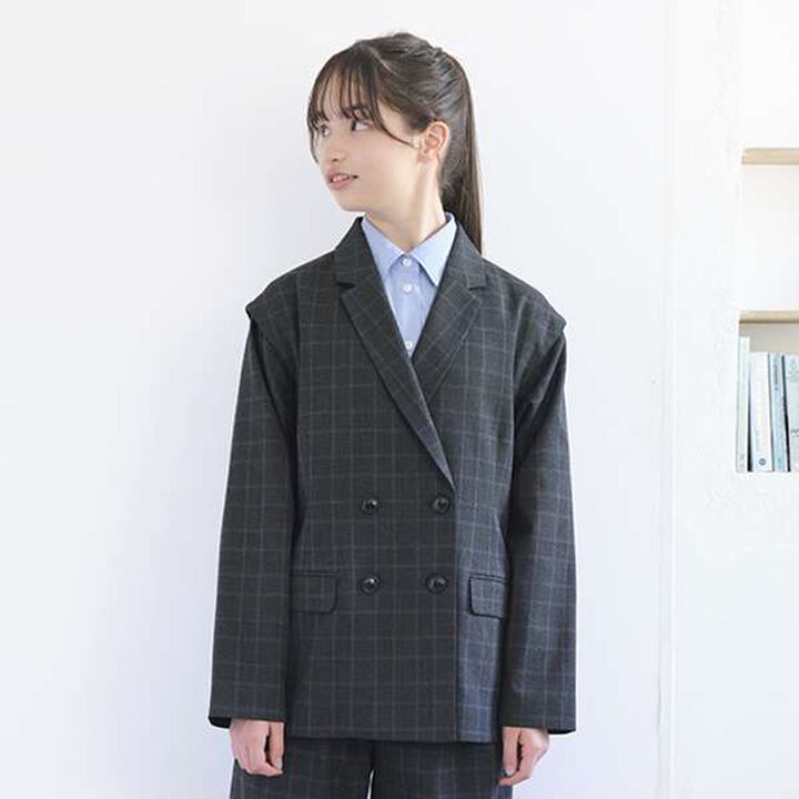 *Collar Long-Sleeve Shirt,Blue, medium image number 11