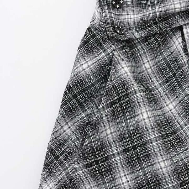 Knot Shirt Style Skirt with Shorts,Light gray, medium image number 14