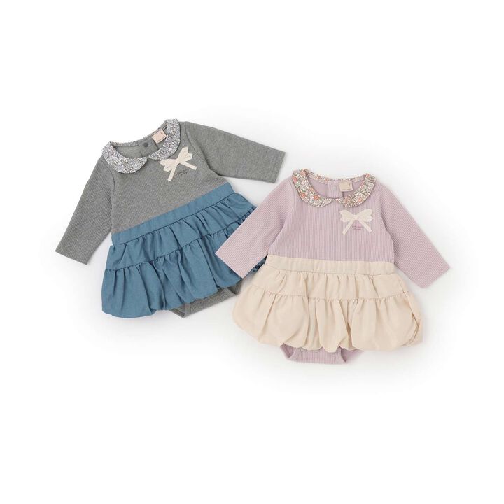 Collared Balloon SK Romper,Light pink, medium image number 14