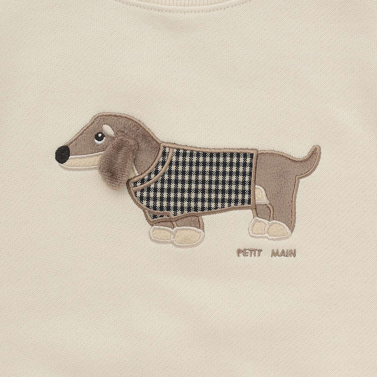 Dinosaur & Dog Appliqu&eacute; Sweatshirt,Black, large image number 6