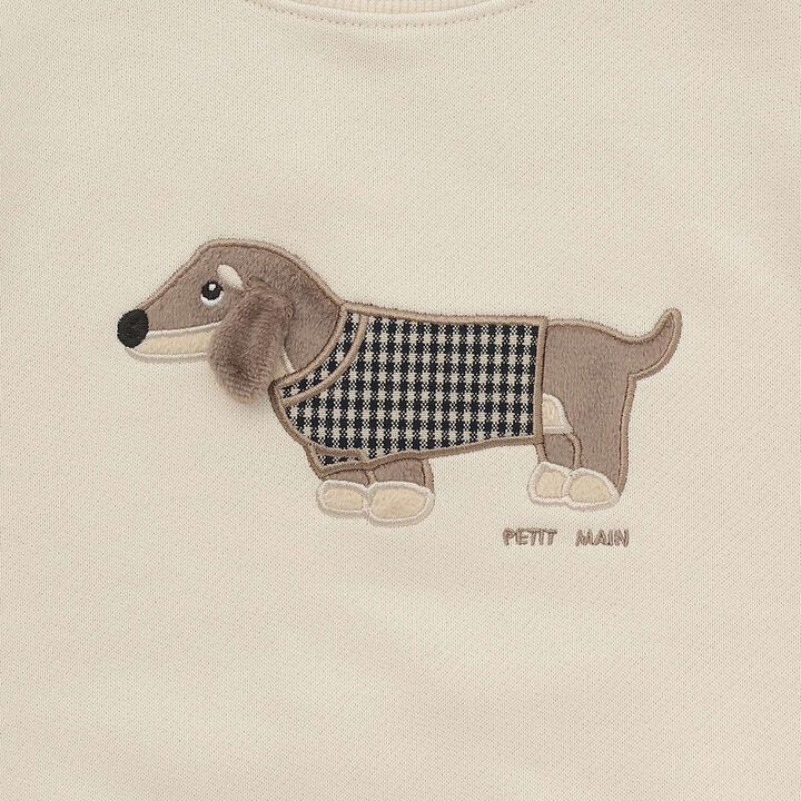 Dinosaur & Dog Appliqu&eacute; Sweatshirt,Black, medium image number 6