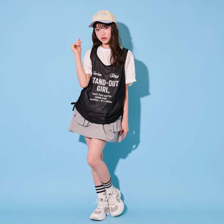 Mesh Long Sleeve T-Shirt Set,Green, medium image number 2