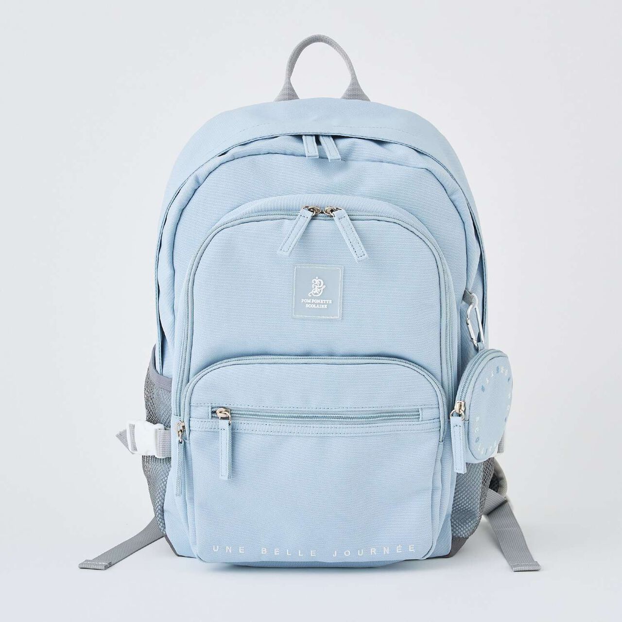 23L Water-Repellent Round Pouch School Backpack,Light blue, large image number 24