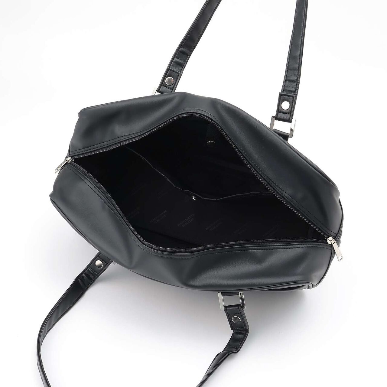 Synthetic Leather School Bag,Black, large image number 6