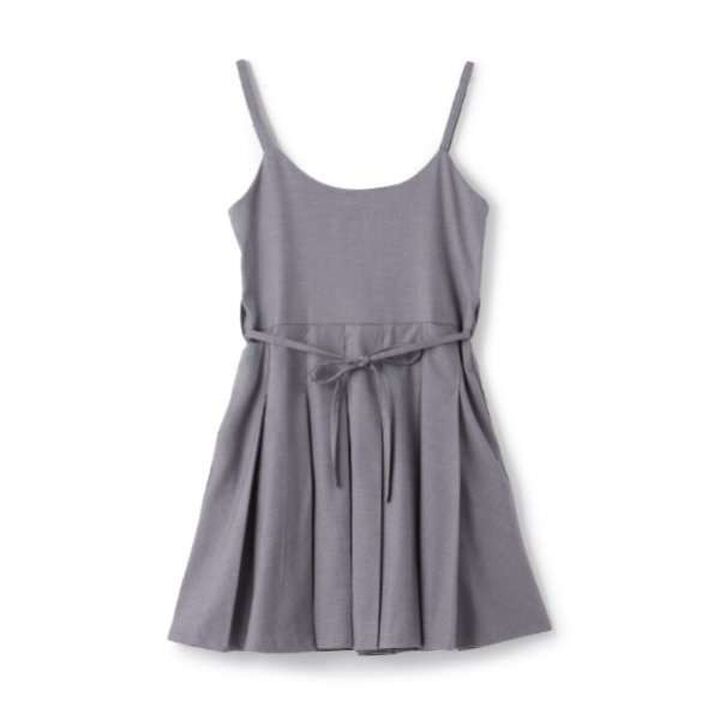 Belted Camisole One-Piece Dress,Sax blue, medium image number 3