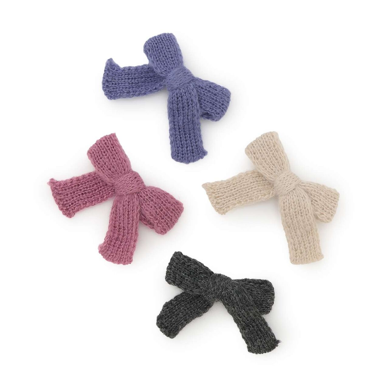[Pre-Order] Knit Ribbon Hair Clip,Ivory, large image number 4