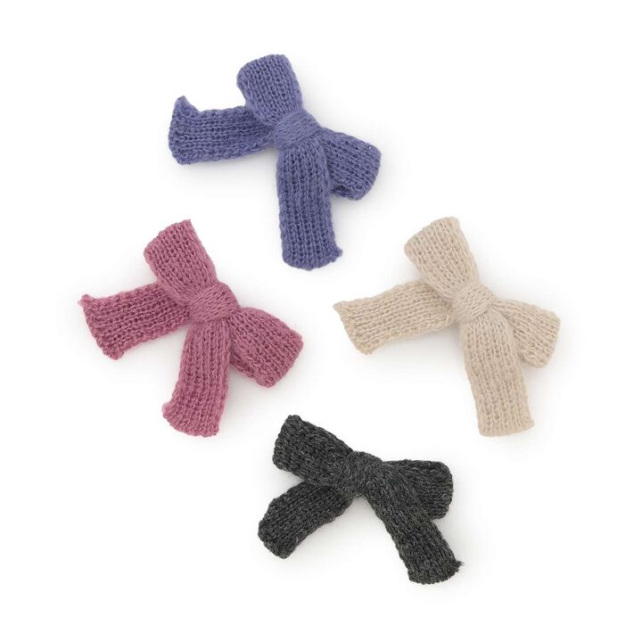 [Pre-Order] Knit Ribbon Hair Clip,Ivory, medium image number 4