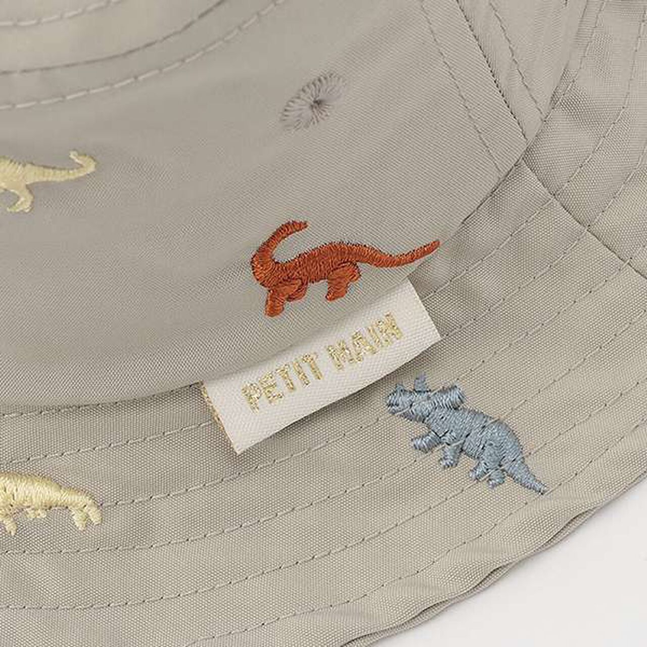 [Heat-Resistant] Embroidered Bucket Hat,Off white, large image number 12