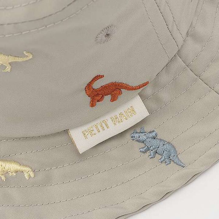 [Heat-Resistant] Embroidered Bucket Hat,Off white, medium image number 12