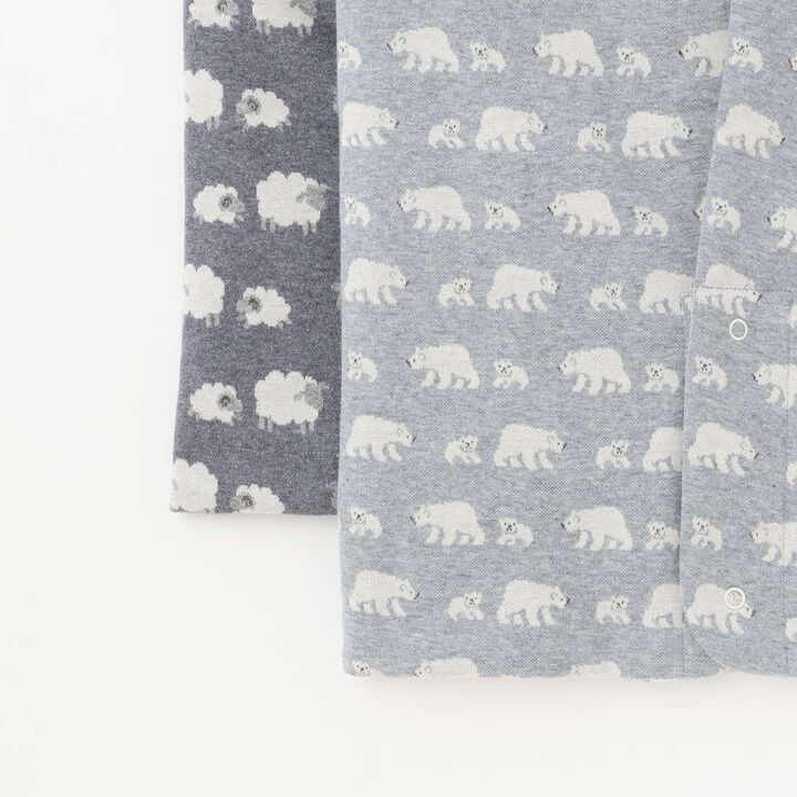 Organic Jacquard 4 WAY Walnut,Navy, medium image number 4