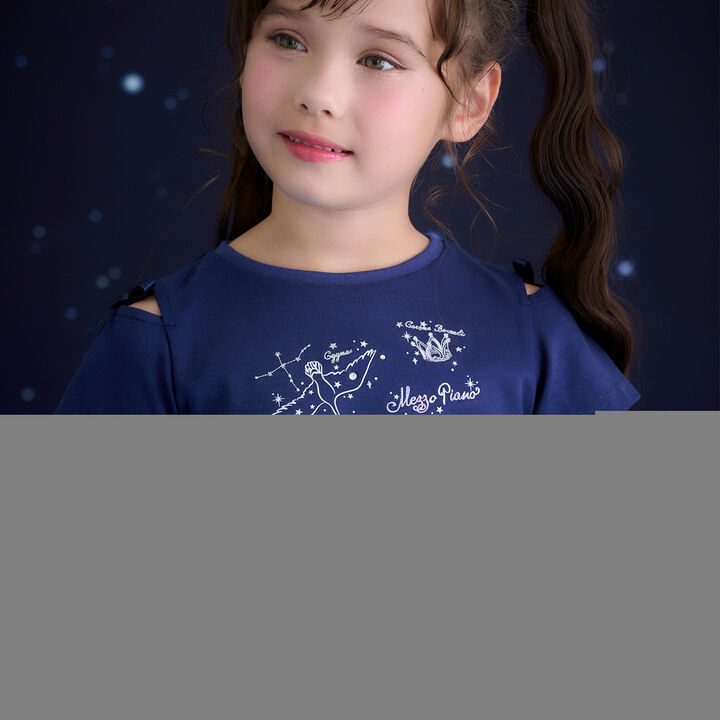 Glow-in-the-Dark Constellation Short Sleeve T-Shirt [Cool Touch],Off white, medium image number 1