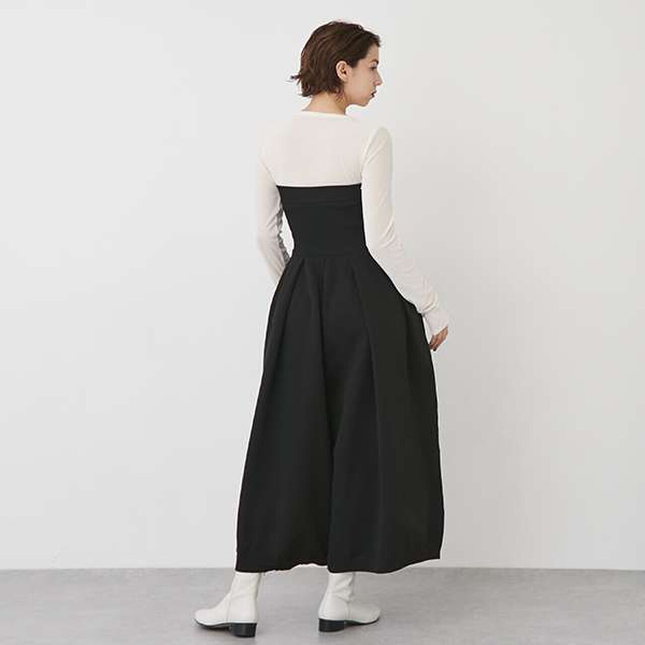 [LADIES] Loose Fit 2 WAY Bear Top Pants,Black, large image number 11