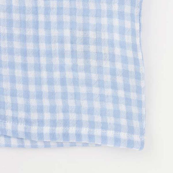 [Link] Bear Embroidery Double Gauze Pajamas,Light beige, medium image number 9