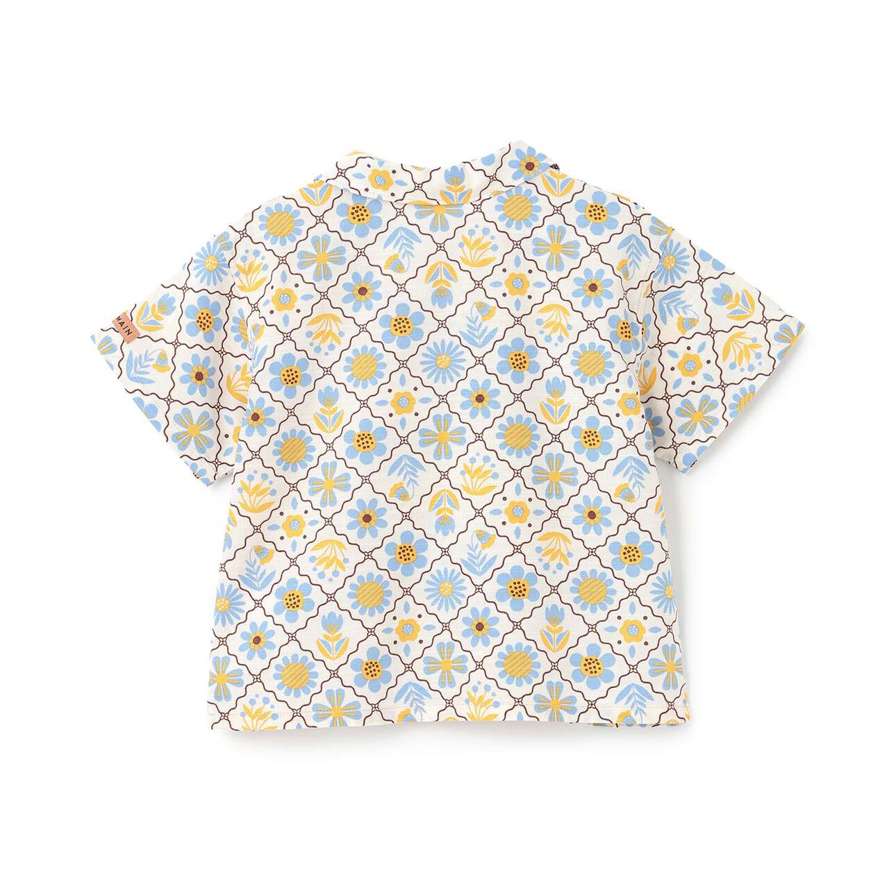 [Link] Cotton Rayon All-Over Pattern Open-Collar Shirt,Multi color, large image number 11