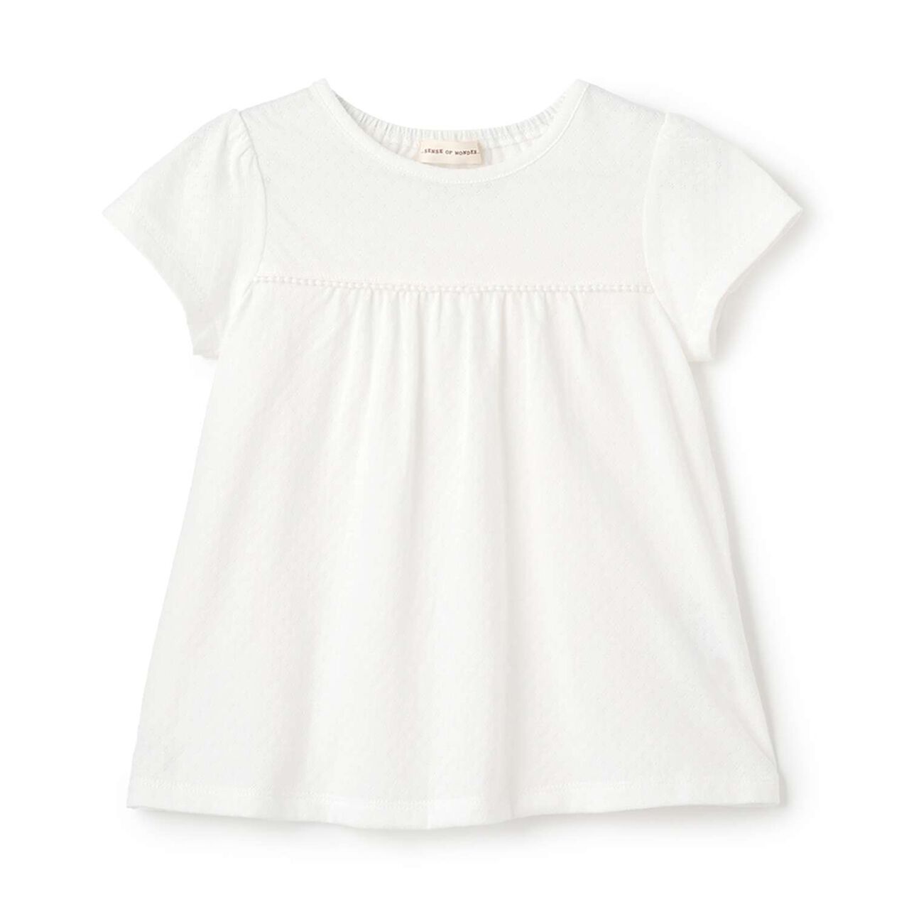 Lacy Jersey T-Shirt,Off white, large image number 0