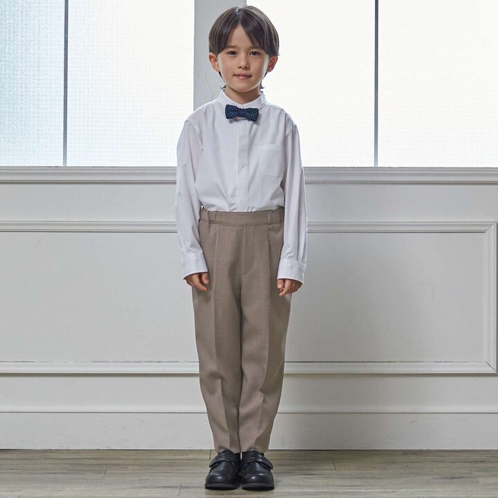 Semi-Formal No-Collar Jacket + Long Pants Set,Greige, medium image number 8