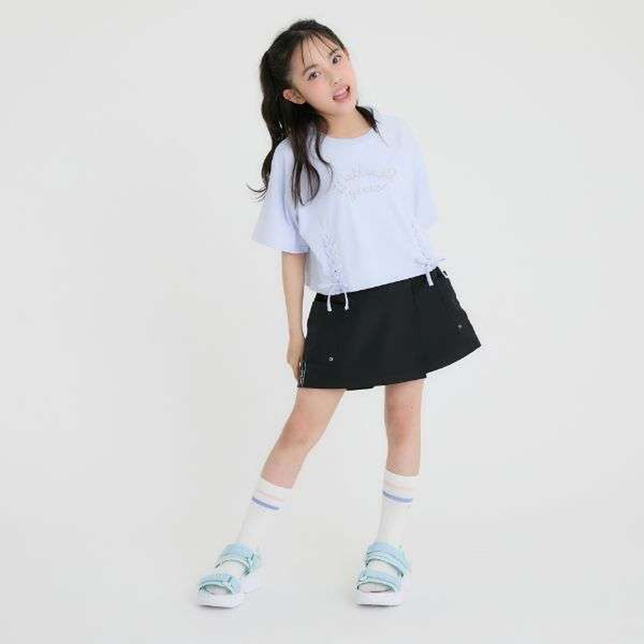 [Land and Water Use] Wrap Skirt Shorts,Black, large image number 15