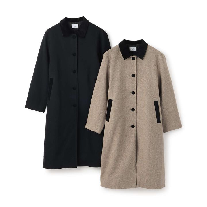 [Link] Double-Breasted Coat,Brown, medium image number 13