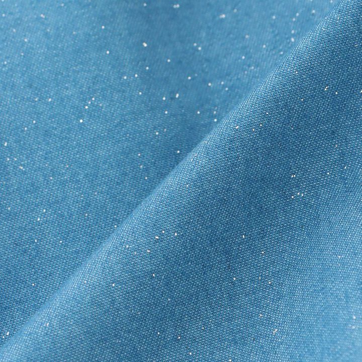 Lame Denim Shirt Dress,Blue, medium image number 7