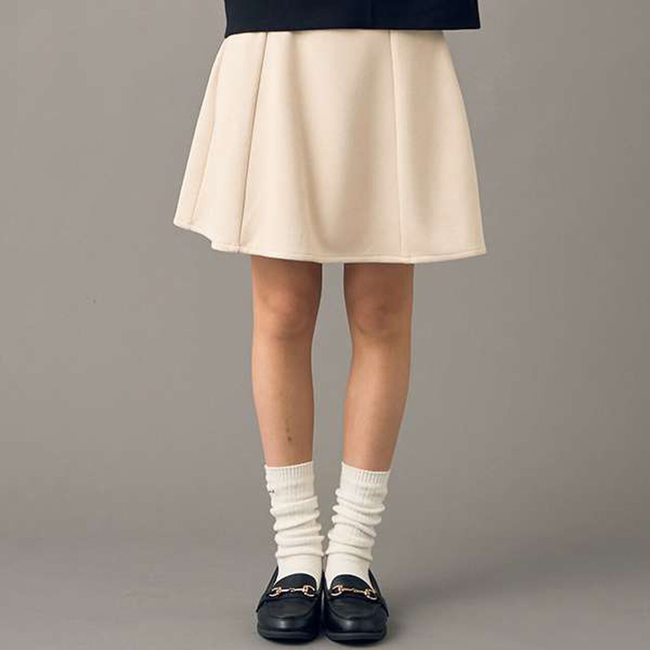 [AMI] Ponte Suede Skirt with Shorts,Mocha tea, large image number 18