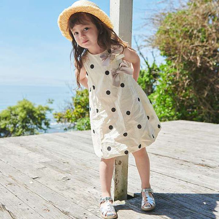 [Link] Ribbon Balloon Dress (Kids),Pearl white, medium image number 0