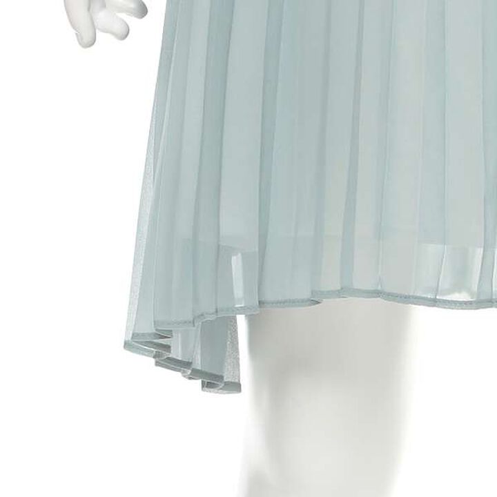 [Kids] Lace Pleated Dress,Sax blue, medium image number 7